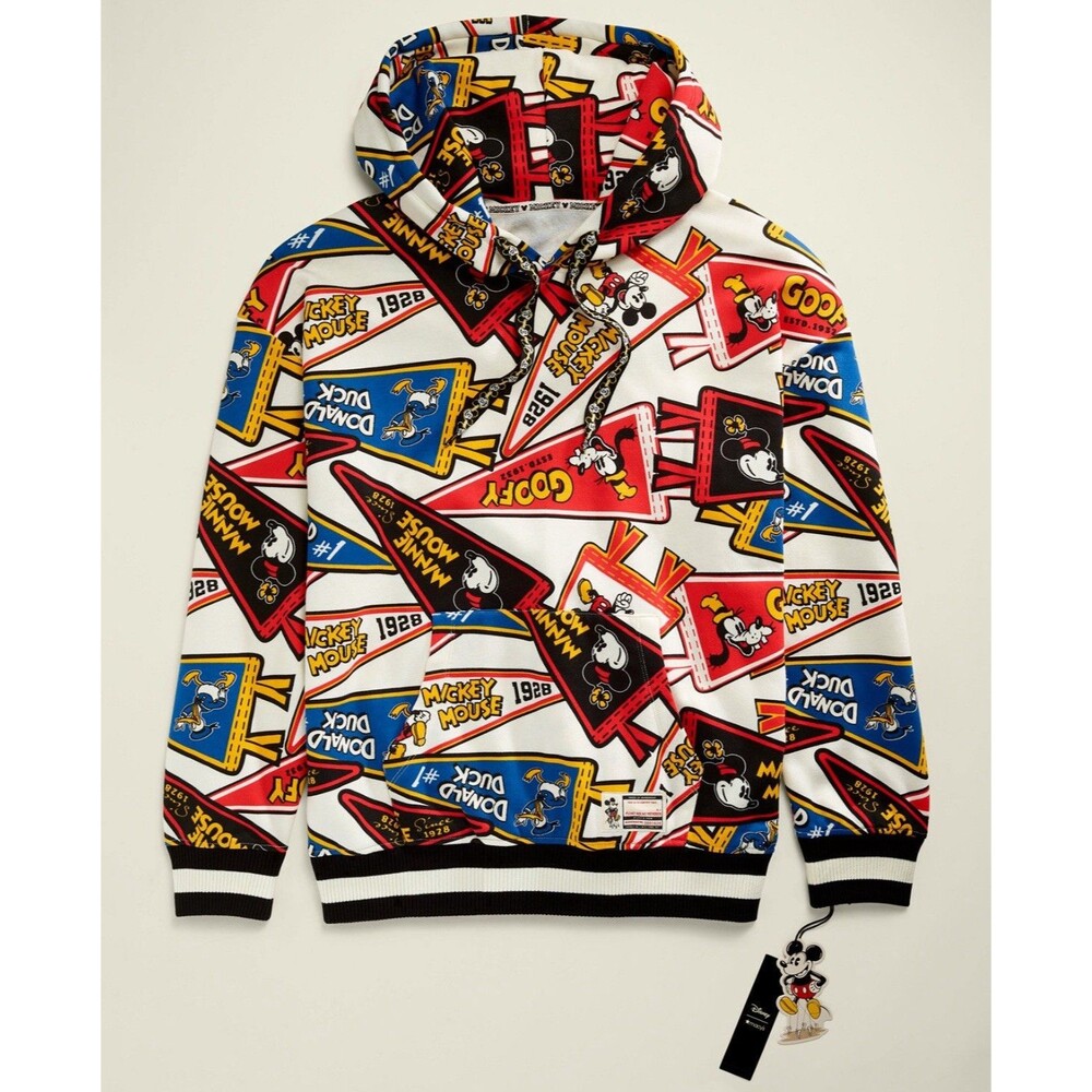 New W/T Disney  Adult Unisex Varsity Pennants Pullover Hoodie Limited Edition S